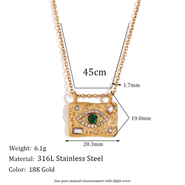 Wholesale Malachite-eyed zircon necklace