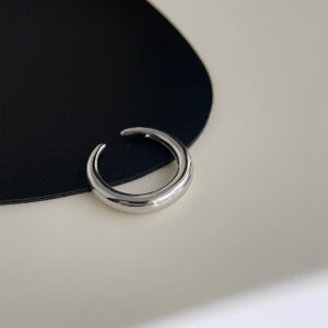 Silver plain ring