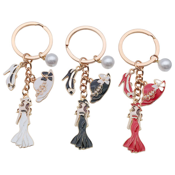 O1CN01DAh6xk2Kpbd4DvKQn_2217654629606-0-cib Wholesale Top hat, high heels pearl keychain