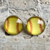 Wholesale Sports basketball baseball softball volleyball sports style earrings