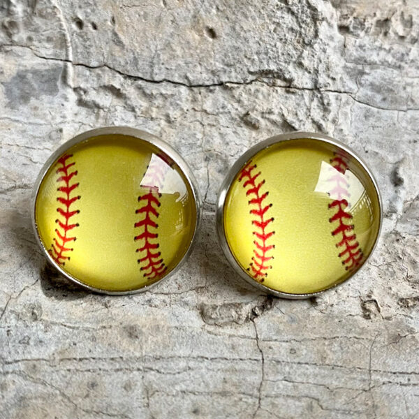 Wholesale Sports basketball baseball softball volleyball sports style earrings