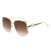 Wholesale gradient tea-colored sunglasses cross border square oversized sunglasses