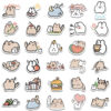 Wholesale 60pcs cartoon cat and rabbit graffiti watercolor proof vinyl stickers