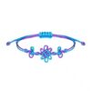 Wholesale Colorful knot flower woven adjustable bracelet