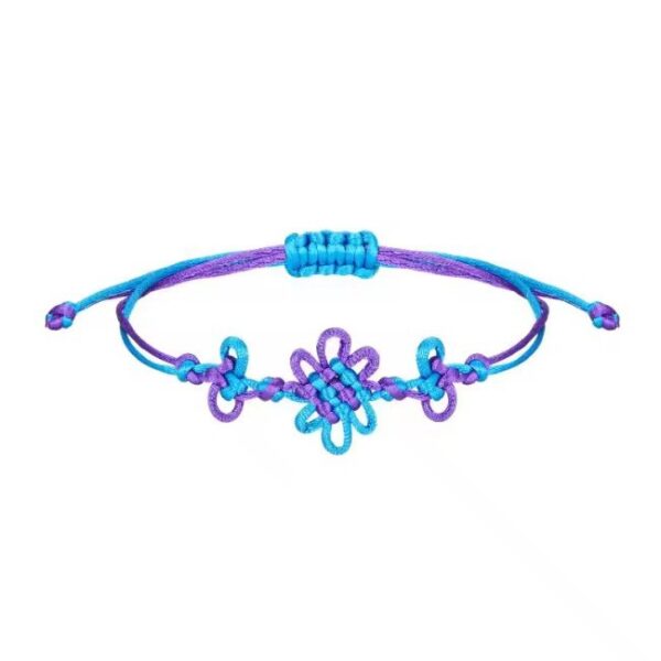 Wholesale Colorful knot flower woven adjustable bracelet