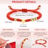 Wholesale Red Lucky Woven Couple Five-pointed Star Bracelet