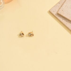 Double hoop gold earrings