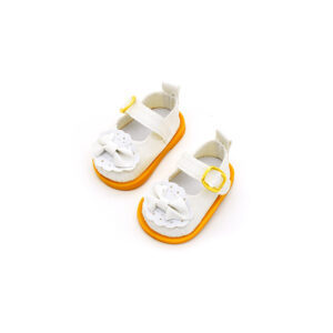 Large princess shoes, white / 20cm cotton doll