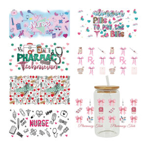 Wholesale UV Transfer Paste Glass Crystal Label Crystal Paste Cross-border Special Paste for 16oz Glass Cup 23cmX11cm