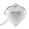 Wholesale Vintage hollowed out heart-shaped silver flip quartz pocket watch