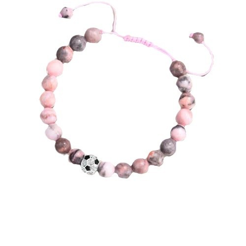 Wholesale 8mm Powder Zebra Woven Bracelet