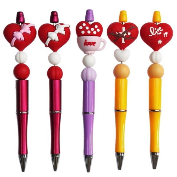 O1CN01DM9Q6Y2MulPPnJIkd_2221325469888-0-cib Wholesale Valentine's Day Silicone 3D Heart Beads with Through Holes Focal Beads