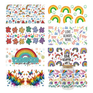 Wholesale UV Transfer Paste Glass Crystal Label Crystal Paste Cross-border Special Paste for 16oz Glass Cup 23cmX11cm