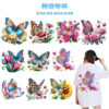 Wholesale Cross-Border Floral Clothing Butterfly Heat Transfer Printing Stickers Custom Offset Heat Transfer Printing In-Stock Wholesale White Ink Heat Transfer Printing
