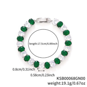 KSB00068 White Gold Green Diamond