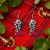 Wholesale Leopard Print Red Earrings Exaggerated Personality Earrings