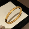 Wholesale 18K genuine gold electroplated zircon wheat ear woven bracelet