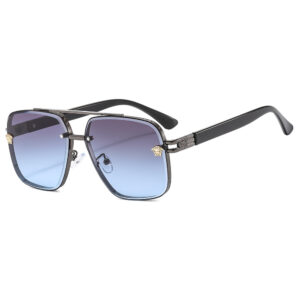 The gun frame is gray and blue.