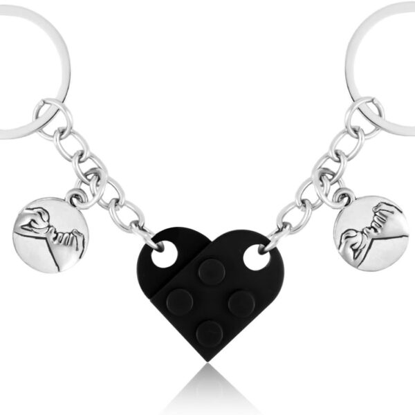 Wholesale Valentine's Day Couple Hook Building Blocks Love Keychain