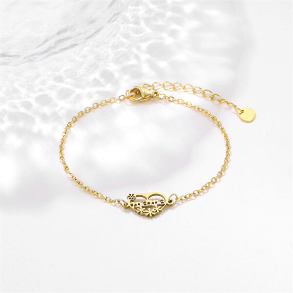 Wholesale Stainless Steel Mother's Day Bracelet Heart Bracelet