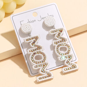 Mom white rice beads