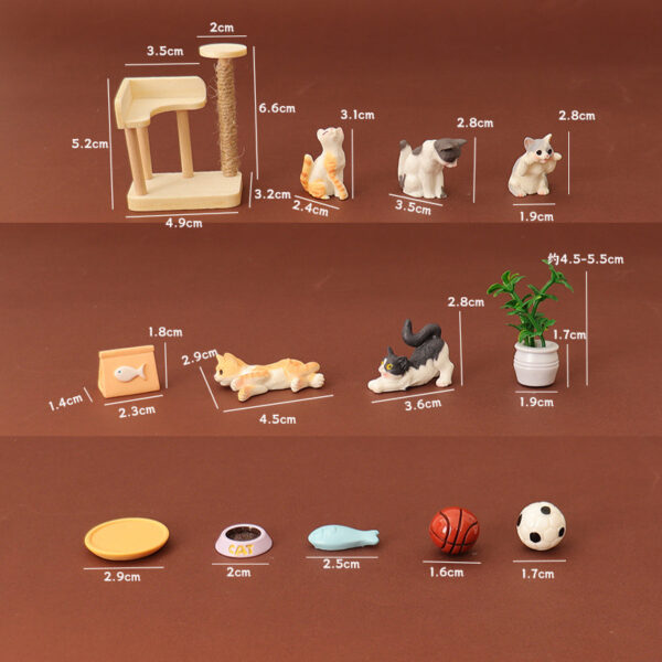 Wholesale Miniature cat climbing frame simulation cat toy model Doll Accessories