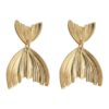 Wholesale Retro geometric metallic irregular earrings