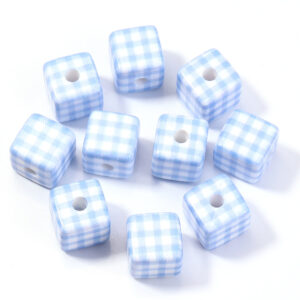 Color plaid blue / Size 14mm, aperture 3.8mm