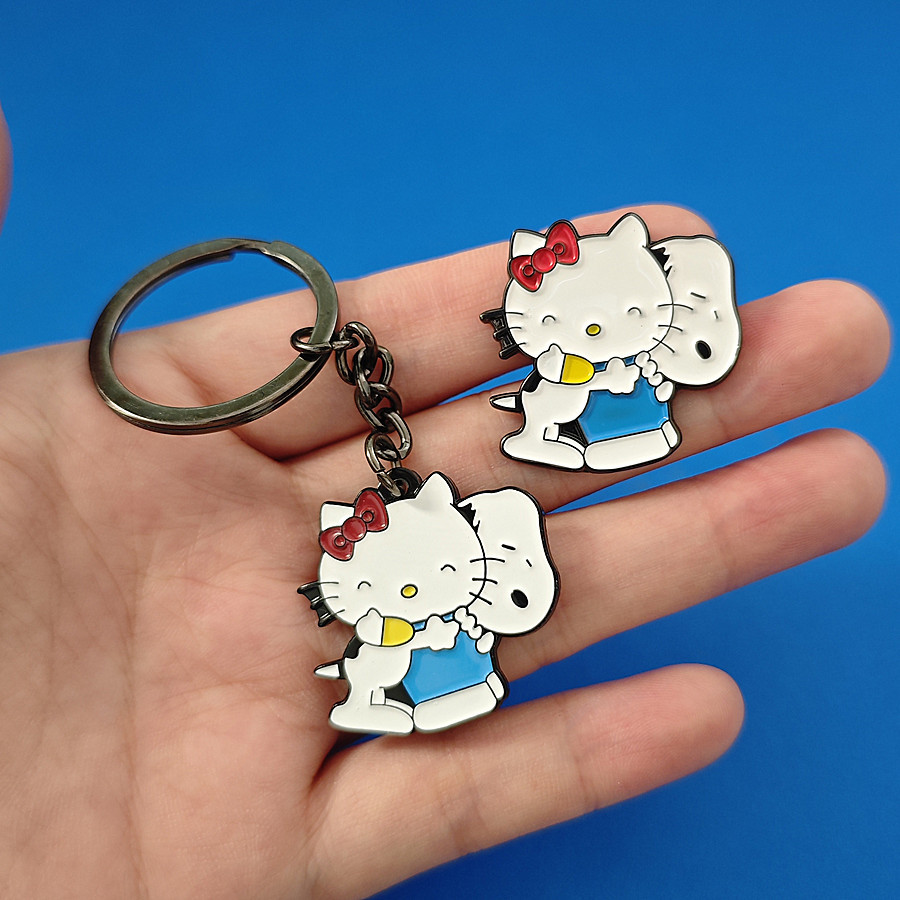 Wholesale Cat Key and Ppy Hug Cute Brooch Keychain OLY Exclusive