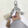 Wholesale Mesh horse tassel pendant acrylic keychain