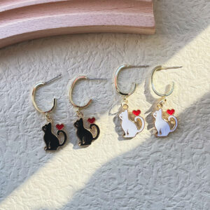 Wholesale Cute Love Cat Earrings