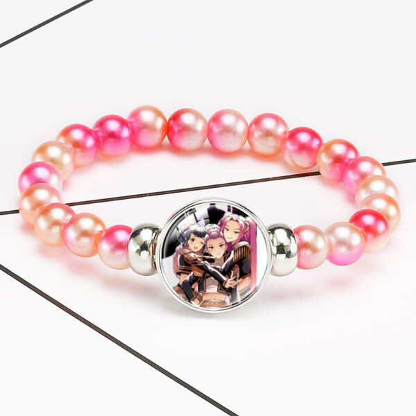 Wholesale Cute cartoon girl pink gradient bracelet