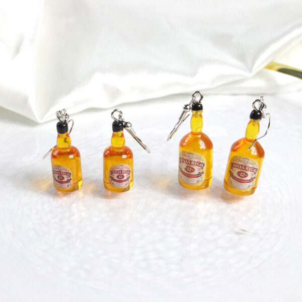 Wholesale Various colored wine bottle earrings