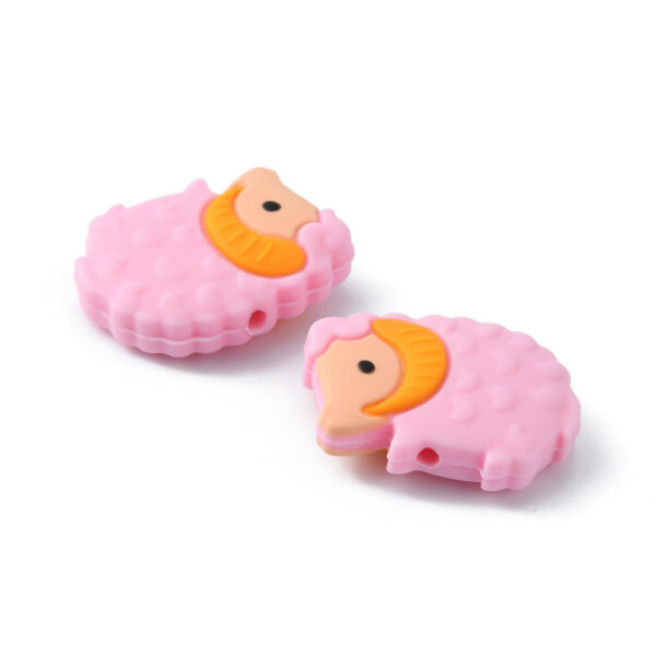 Wholesale 10pcs Colorful Cute Cartoon Animal Geometry Focal Beads