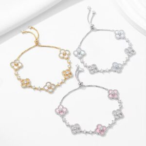 O1CN01DgapEc1WoTw59zuRN_2219872442835-0-cib Wholesale Bracelet with Shiny Natural Lucky Four-Leaf Clover Luxury Jewelry