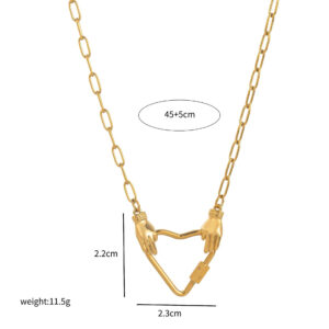 Gold Heart-Shaped Necklace