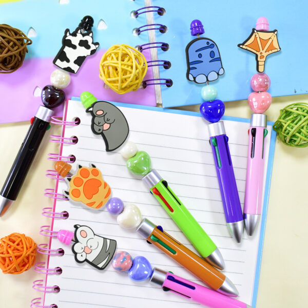 O1CN01DkvHSW1FAm9GbYB1T_2202392830447-0-cib Wholesale Cute Animal Paw Ballpoint Pen Loose Beads PVC Soft Rubber Beads