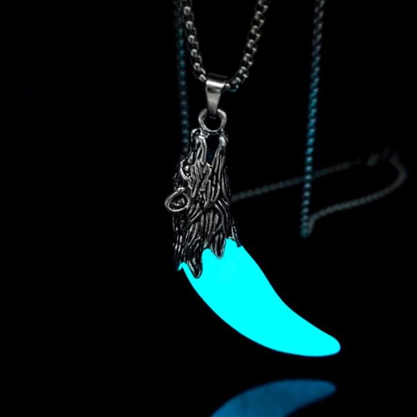 O1CN01DlzDML2IVKiMdz0hE_3919529291-0-cib Wholesale Men's Luminous Wolf Tooth Pendant Dark Luminous Cool Animal Hyena