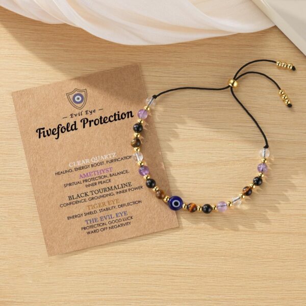 Wholesale Devil's Eye Bracelet Gold Tail Bead Pull Drawstring Crystal Bracelet