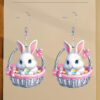 Wholesale Easter cartoon cute rabbit acrylic earrings