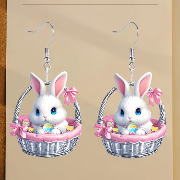 Wholesale Easter cartoon cute rabbit acrylic earrings
