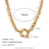 Wholesale Blade gold O-chain stainless steel necklace