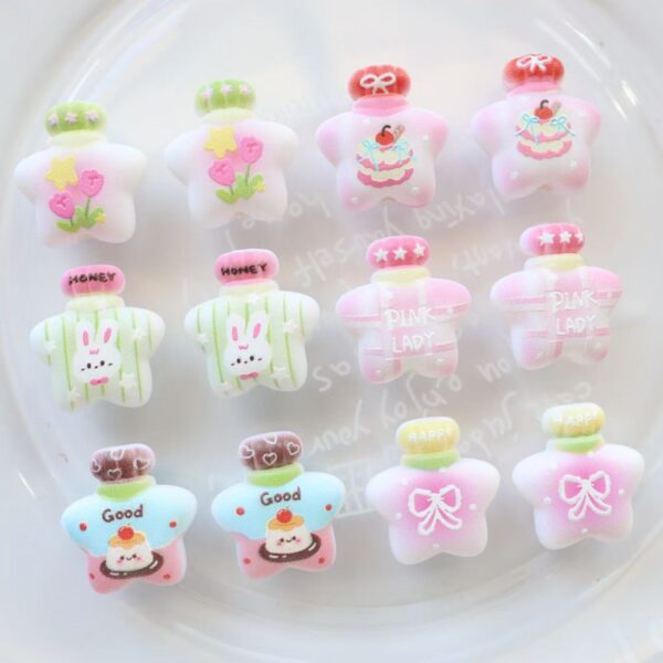 Wholesale Wishing bottle embossed printed frosted star bottle DIY beads