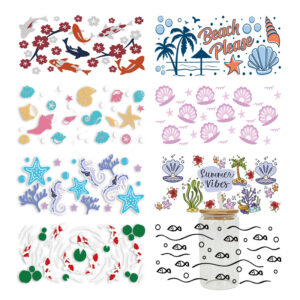 Wholesale UV Transfer Paste Glass Crystal Label Crystal Paste Cross-border Special Paste for 16oz Glass Cup 23cmX11cm