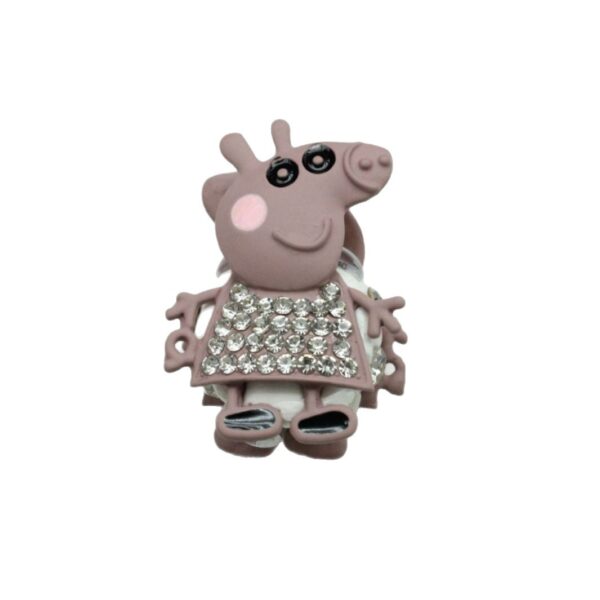 Wholesale Double-sided oil-inlaid alloy cute Peppa Pig beads