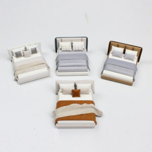 Wholesale Indoor small furniture mini bed cream style double bed