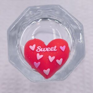3D three-dimensional heart red