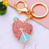 Wholesale Diamond-encrusted one-arrow heart-piercing love car metal keychain