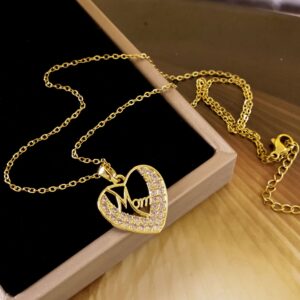 Xl1516 love mom necklace gold