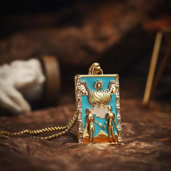 O1CN01DtMZhM1xUJzKXCxXP_2209082606446-0-cib Wholesale Retro Oil ipping Tarot Card Necklace Star Moon SunNecklaces